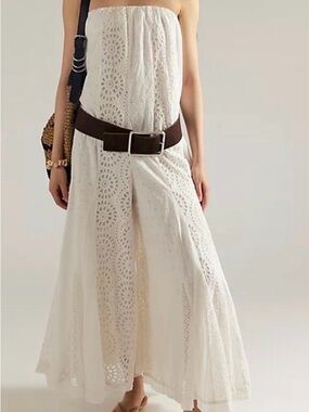 Free People Midnight Cruiser Eyelet Jumpsuit SZ S NWT